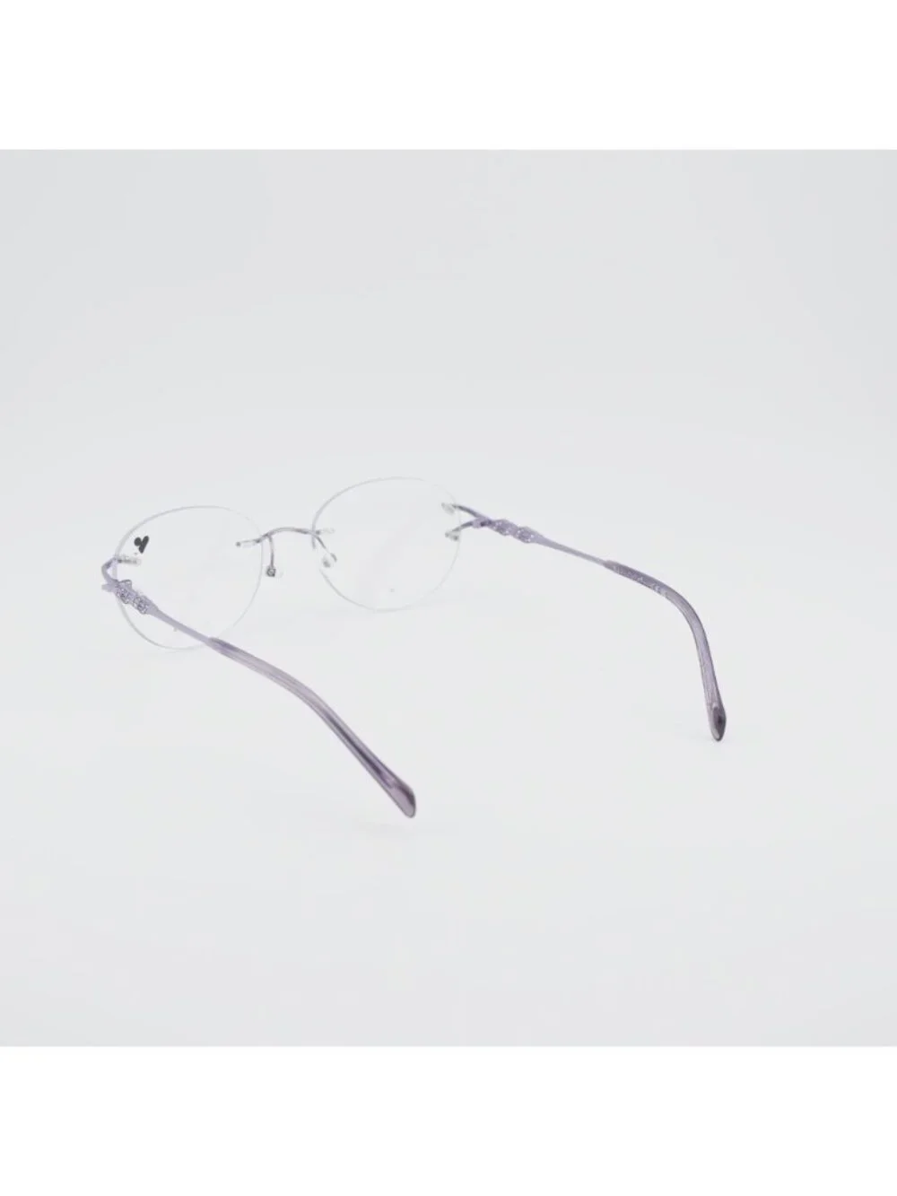 AIRLOCK JADE 202 532 Rimless Eyeglasses Lilac 52mm Cat Eye Frame